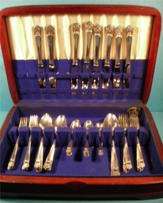 Eternally Yours Silver Service For 8 Wm Rogers International Silverplate photo