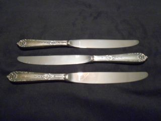 3 Alvin Della Robbia Knives Sterling Silver Handles.  925 Scrap Or Not photo