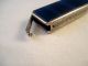 Rare Antique Civil War Era Sterling Silver Double Shade Blue Glass Matchsafe Cigarette & Vesta Cases photo 7