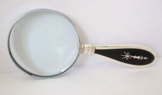 Shell & Solid Silver Magnifying Glass Sheffield 1908 photo