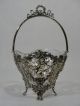 19thc Antique German.  800 Silver Repousse Cherub Bowl W/ Glass Liner Nr Germany photo 1