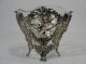 19thc Antique German.  800 Silver Repousse Cherub Bowl W/ Glass Liner Nr Germany photo 3