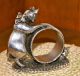 Reed & Barton 1824 Collection Silver Plated Figural Napkin Ring: Cat & Mouse Napkin Rings & Clips photo 1