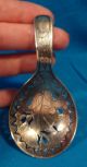 English Sterling Silver Pierced Caddy Spoon Birmingham 1802 Other photo 7