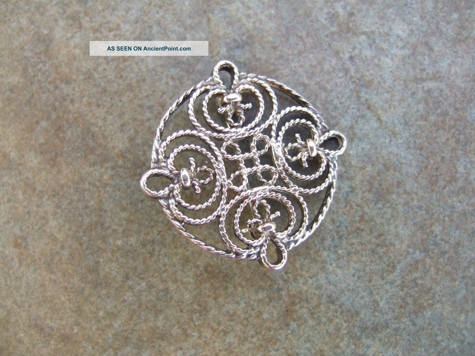 Vintage Sterling Silver Celtic Knot Brooch Brooches/ Jewellery photo