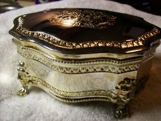 British Monarch Silver Jewelry Box (dieu Et Mondroit) photo
