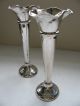 Quality Pair Of Solid Silver Vases Hallmarked Sheffield 1913 By Walker & Hall Other photo 1