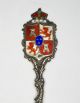 Antique Sterling Silver & Enamel St.  Augustine Fla Coat Of Arms Souvenir Spoon Souvenir Spoons photo 1