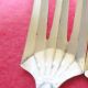 5 Antique Mother - Of - Pearl & Sterling Dessert / Salad Forks Silverware Pretty Unknown photo 10