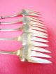 5 Antique Mother - Of - Pearl & Sterling Dessert / Salad Forks Silverware Pretty Unknown photo 5
