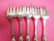 5 Antique Mother - Of - Pearl & Sterling Dessert / Salad Forks Silverware Pretty Unknown photo 6