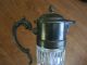 Vintage Glass And Silver Plate Pitcher - Ice Cube Chilled With Plastic Insert Pitchers & Jugs photo 1