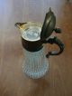 Vintage Glass And Silver Plate Pitcher - Ice Cube Chilled With Plastic Insert Pitchers & Jugs photo 4