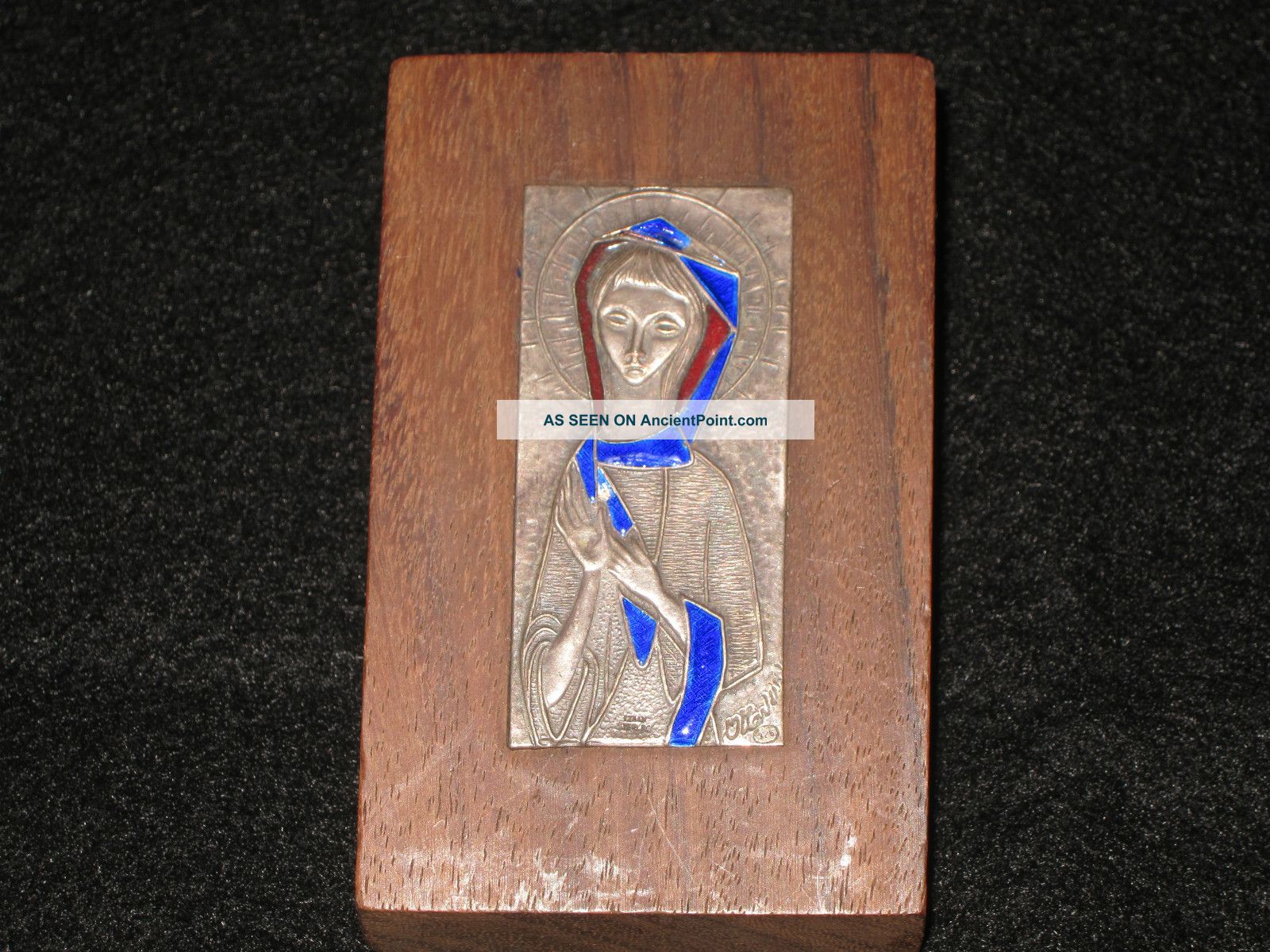 Ottaviani Sterling,  Enamel And Rosewood (?) Plaque Other photo