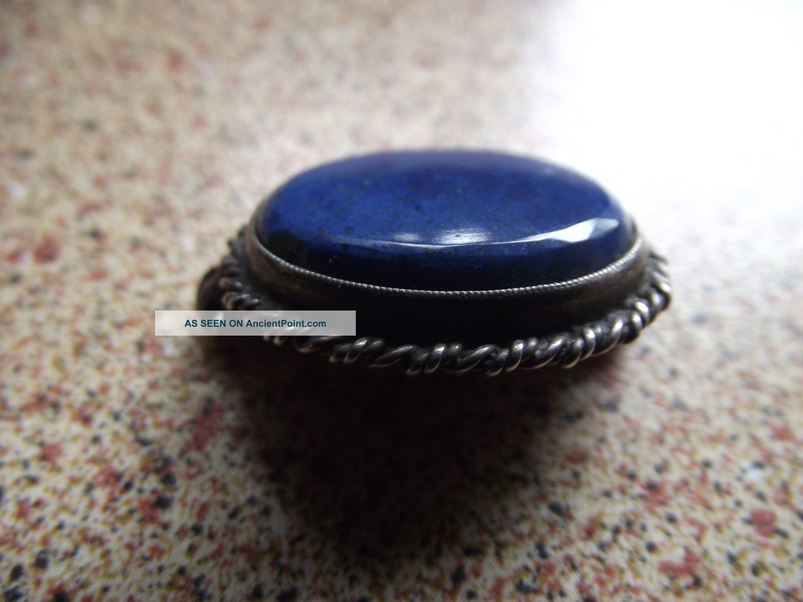 Old Lapis & Silver Brooch Brooches/ Jewellery photo