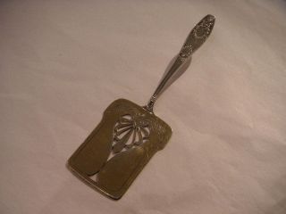 Continental Silver Serving Shovel With Flat Blade & Pretty Engraved Design photo
