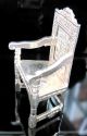 Miniature Solid Silver Chair By S J Rose & Sons.  Hallmarked Birmingham.  Mint Miniatures photo 2