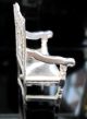 Miniature Solid Silver Chair By S J Rose & Sons.  Hallmarked Birmingham.  Mint Miniatures photo 4