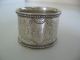 Top Quality English Sterling Silver Napkin Ring.  Victorian 1897.  Decorated Napkin Rings & Clips photo 1