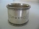 Top Quality English Sterling Silver Napkin Ring.  Victorian 1897.  Decorated Napkin Rings & Clips photo 2