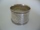Top Quality English Sterling Silver Napkin Ring.  Victorian 1897.  Decorated Napkin Rings & Clips photo 3