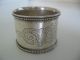 Top Quality English Sterling Silver Napkin Ring.  Victorian 1897.  Decorated Napkin Rings & Clips photo 4