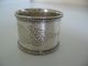 Top Quality English Sterling Silver Napkin Ring.  Victorian 1897.  Decorated Napkin Rings & Clips photo 5