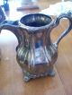 Vintage Footed Coffee Pot Creamer Covered Sugar Bowl Silver/copper Floral Tops Tea/Coffee Pots & Sets photo 2