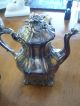 Vintage Footed Coffee Pot Creamer Covered Sugar Bowl Silver/copper Floral Tops Tea/Coffee Pots & Sets photo 3
