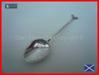 Unusual Edwardian Sterling Silver Spoon With Butterfly Hallmarked Birm 1909 photo
