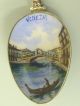 Venice (venezia) 800 Solid Silver & Enamel Souvenir Picture Bowl Spoon.  C.  1900 Other photo 1