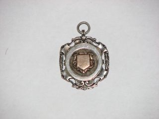 Stylish Antique 1929 Silver & Rose Gold Colour Pocket Watch Chain Fob By Tab&co photo