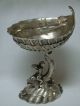 Scarce German Silver Compote Open Salt Cellar Dish Dolphin & Shell 1900 Other photo 1