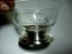Vintage Handblown Etched Crystal Candy Dish Sterling Silver Base Bowls photo 1