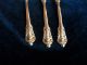 3 Wallace Grande Baroque Demitasse Spoons - Sterling Silver 1950s 4 1/8 