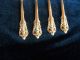 4 Wallace Grande Baroque Demitasse Spoons - Sterling Silver 1950s 4 1/8 