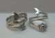 2 Vintage Sterling Silver Ring Lot Moon Sun Star Wear Or Sell Mixed Lots photo 4