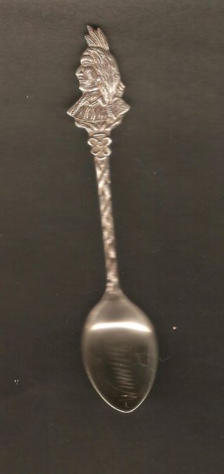 Winnipeg Indian Chief Sterling Silver Souvenir Spoon, photo