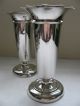 Large Pair Of Solid Silver Table Vases Birmingham 1920 Deakin & Francis 293g Other photo 1