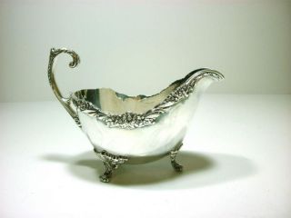 Mid Century 1847 Rogers Silver Plate Heritage Pattern Gravy Boat photo