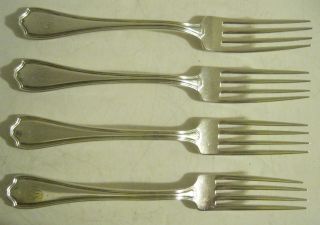 4 Vtg Reed & Barton Hepplewhite 182g Sterling Silver Dinner Forks Not Scrap photo