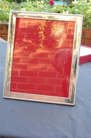Very Large Silver Photo Frame With Rope Edge - Roberts & Dore - Sheffield 2002 photo