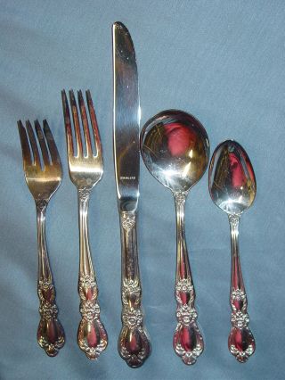 52 Pcs 1847 Rogers Bros (is) Heritage Silverplate Flatware Set For 8 photo