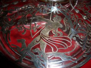 Art Deco Sterling Silver Overlay Candy Dish. . .  Signed. . . photo