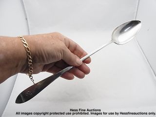 Long Rare Old Newbury Crafter Sterling Silver Stuffing Bone Marrow Serving Spoon photo