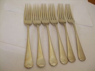 Vintage Nickel Silver 6 Forks Old English - 7.  75 Inches Stain Resist Rodgers photo