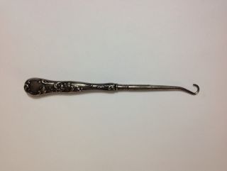 Vintage Sterling Silver Button Hook,  Possibly Southwestern,  Based On Markings photo