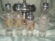 Meriden Antique Silver Plate Condiment Server Caddy Cut Glass Victorian Bottles, Decanters & Flasks photo 5