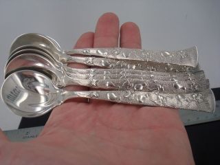 6 Antique Vintage Tiffany & Co.  Sterling.  925 Silver Soup/tea Spoons 162.  6 Grams photo