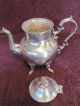 Antique Royal Sheffield Silver - Coffee - Tea Service W/holder (s.  P. Tea/Coffee Pots & Sets photo 5